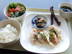 トマト餃子ランチ